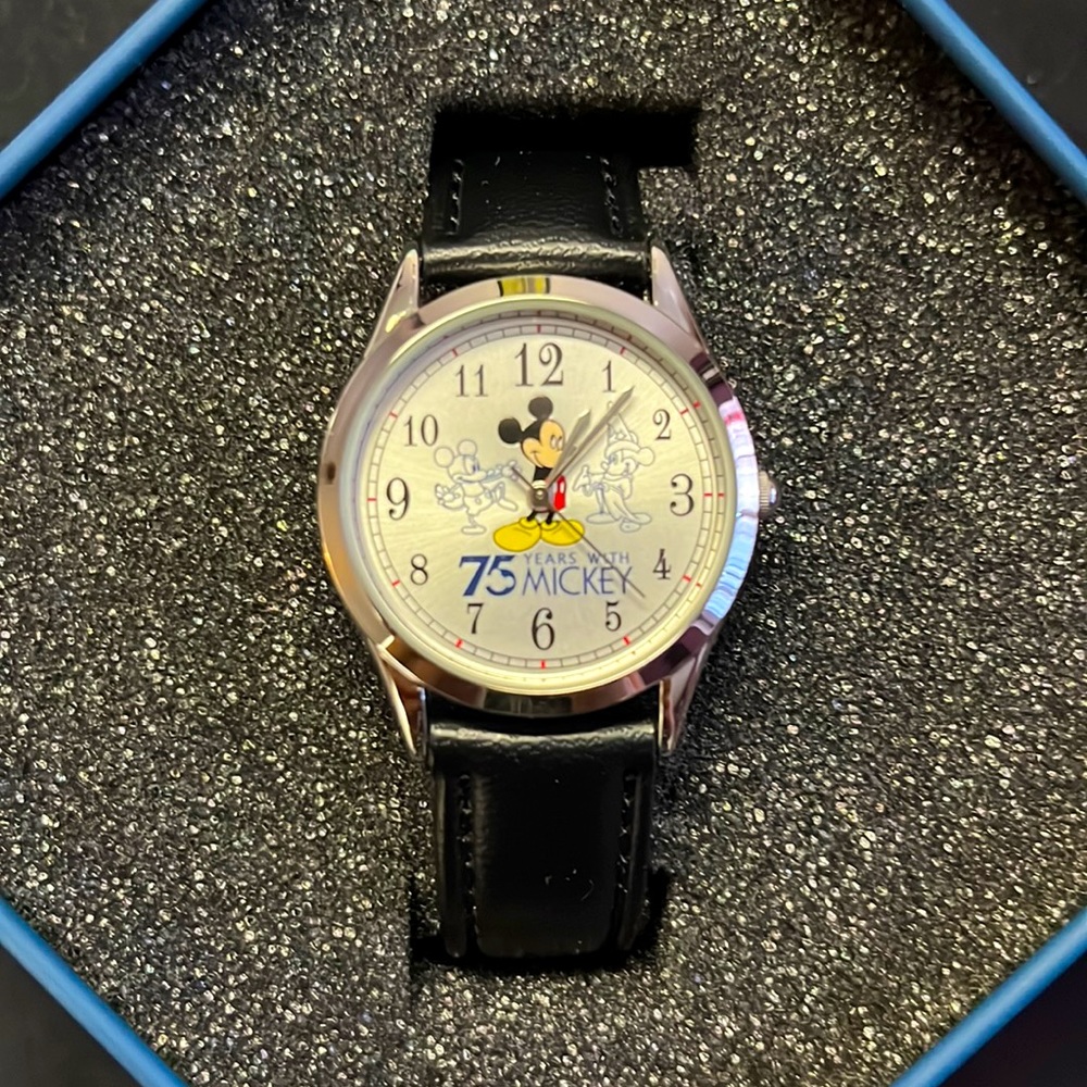 Mickey Leather 75 year edition watch